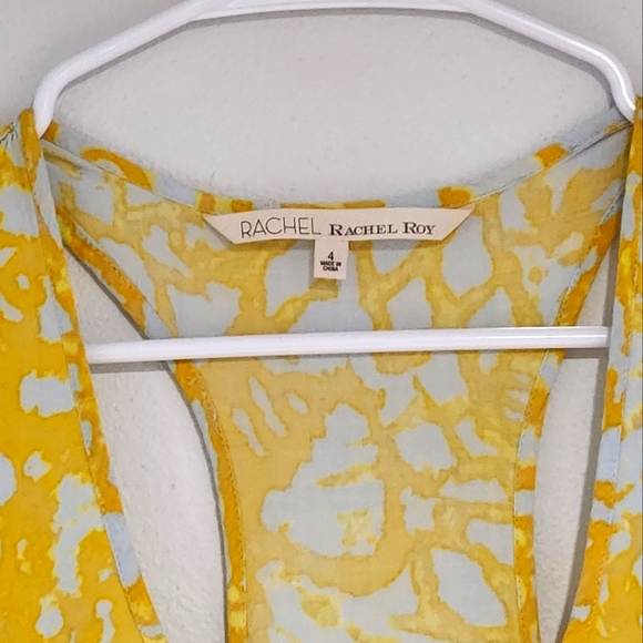 Rachel Roy | Yellow Racer Back Maxi Dress | Size 4 - Picture 4 of 4